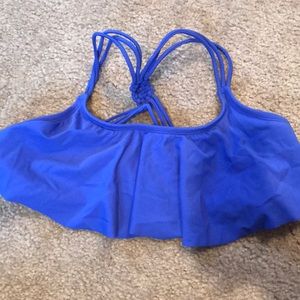 Blue bathing suit top